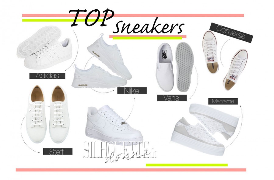 Sneakers “total white” per l’estate
