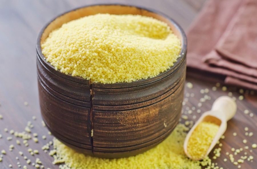 Burghul con salsa di soia e ceci