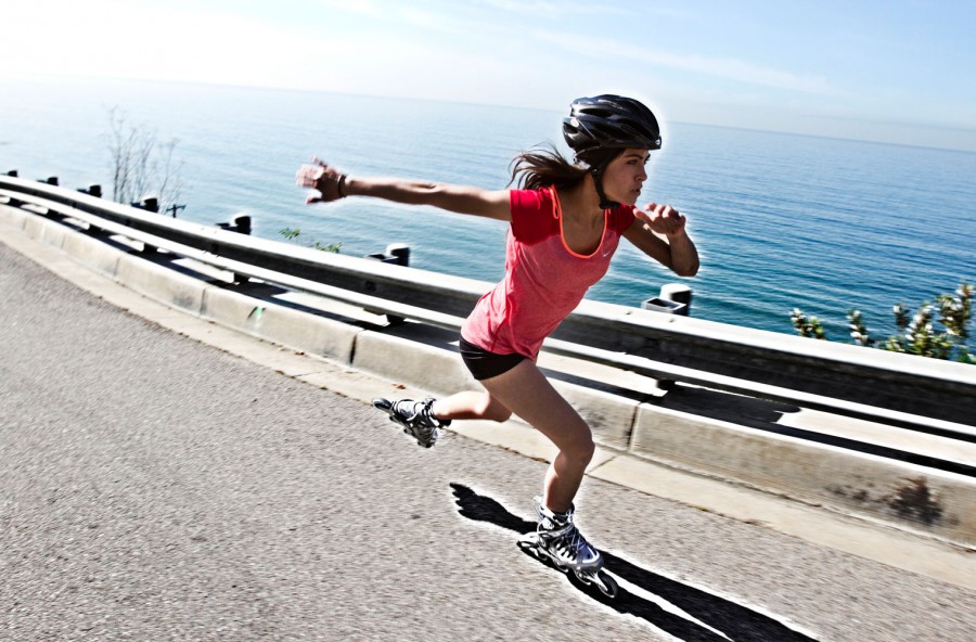 Glutei up con i pattini