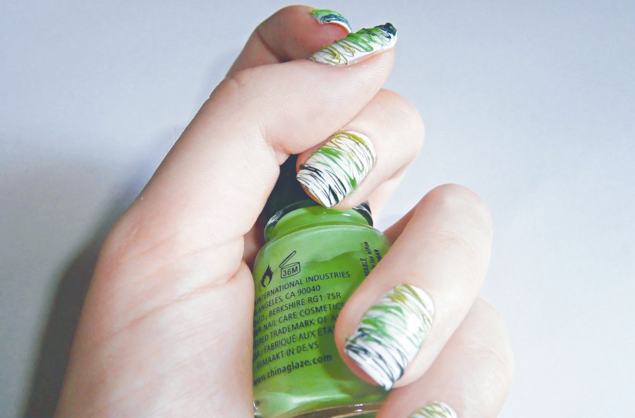 Unghie verdi effetto 3D