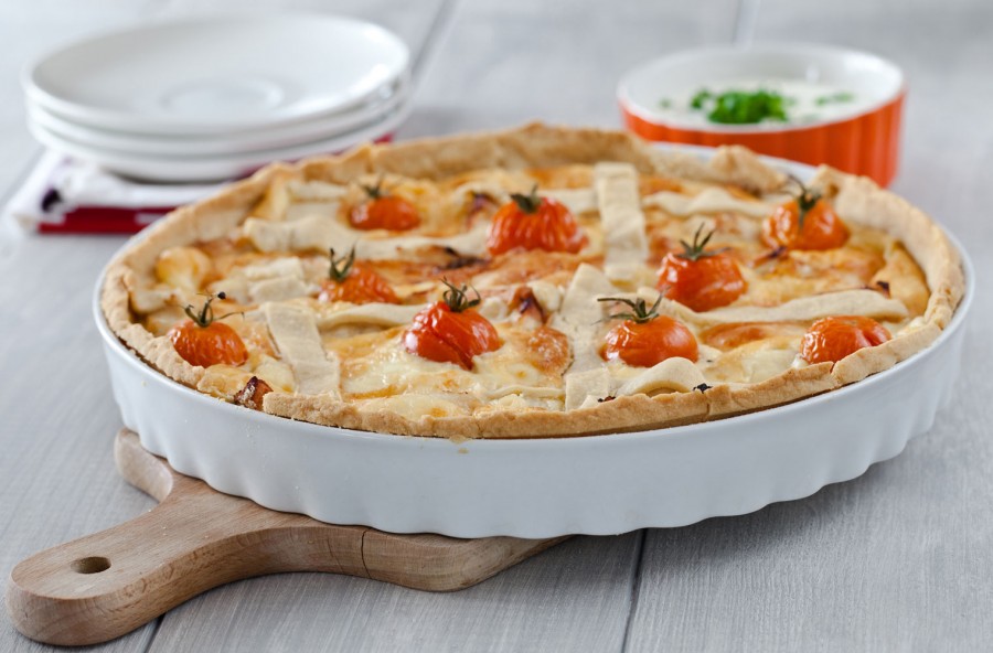 Torta salata caprese