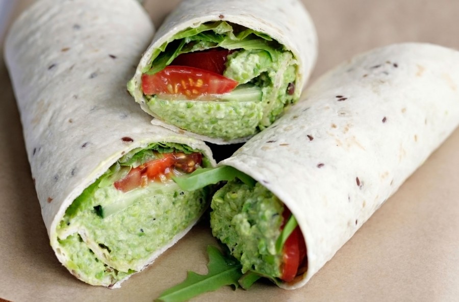 Piadina ripiena di guacamole