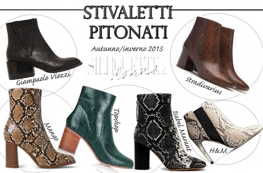 Stivaletti pitonati: fashion selection autunno-inverno 2015