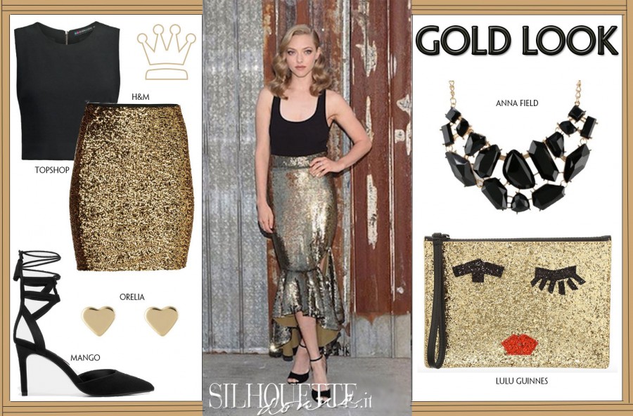 Amanda Seyfried: look gold