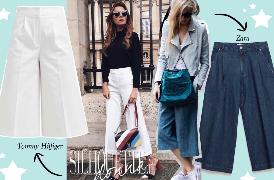 Pantaloni culotte: due look di primavera