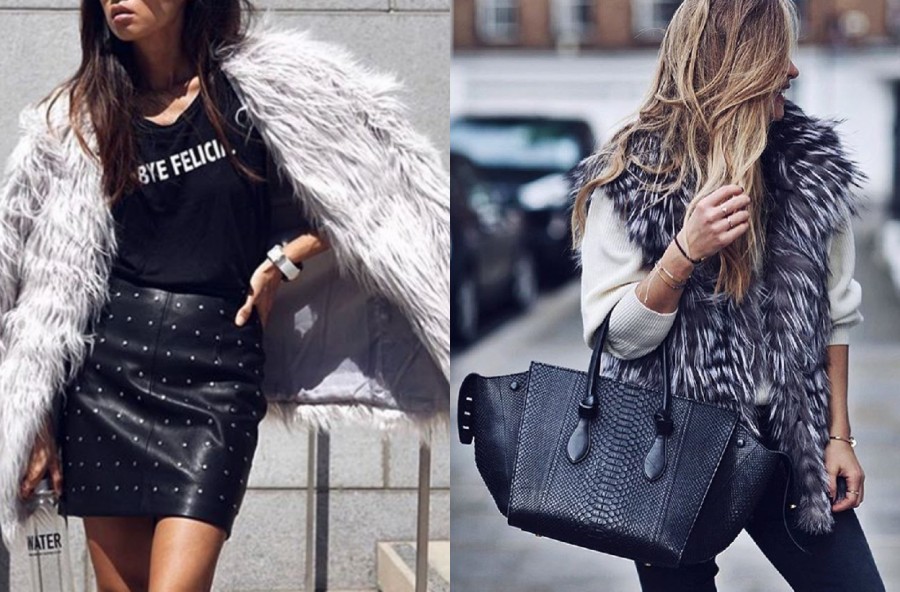 Faux fur: due look di tendenza da copiare