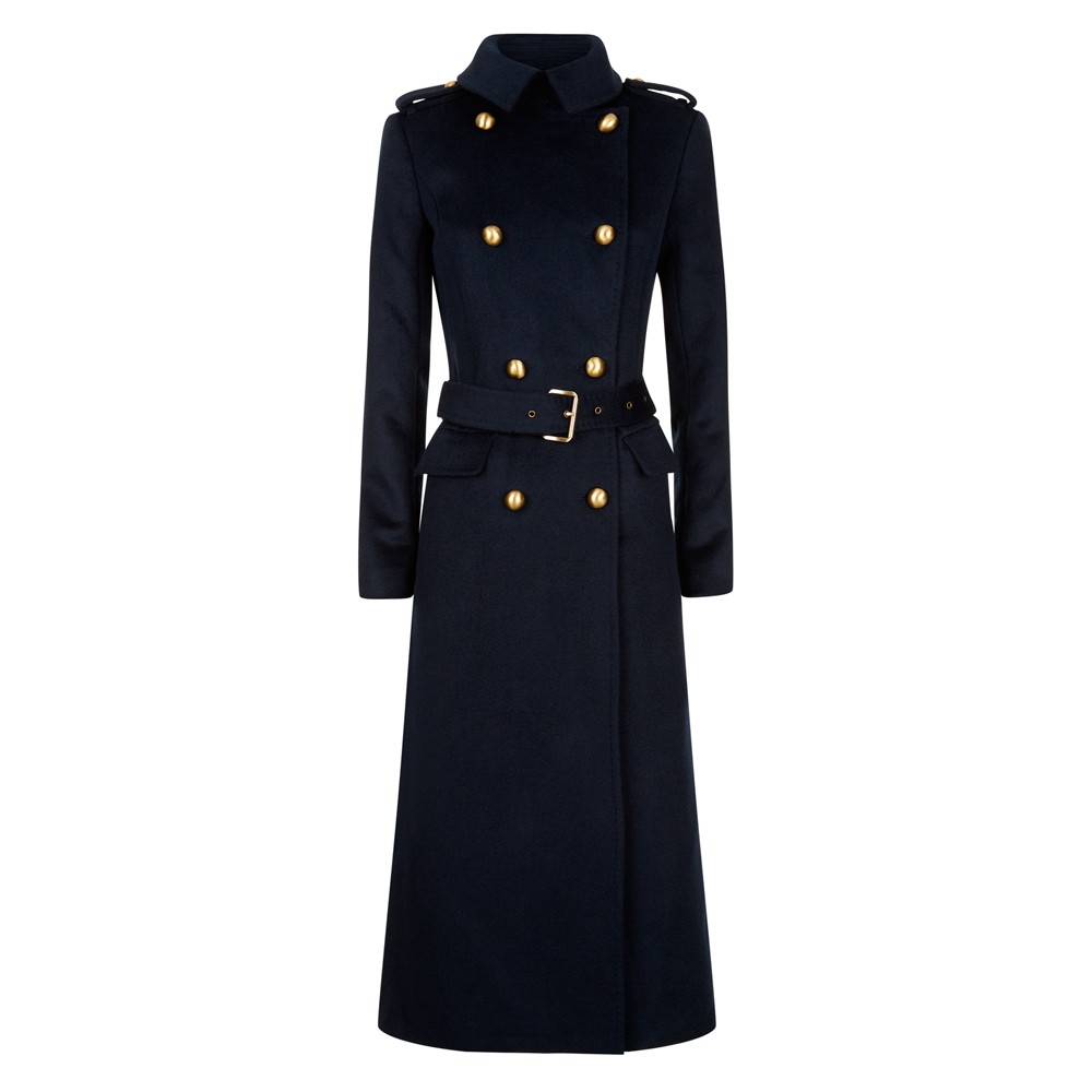 MICHAEL Michael Kors: cappotto militare in lana con cintura e bottoni dorati (595 euro)