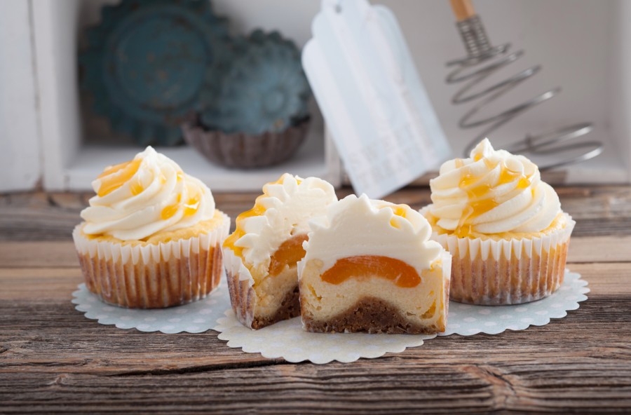 Mini cheesecake alle albicocche