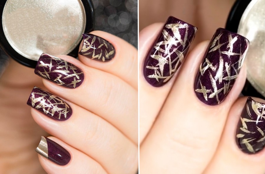 Unghie: dettagli gold per Capodanno 2017