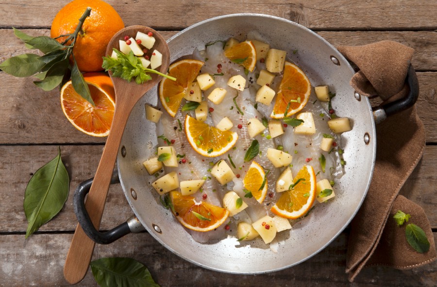 Platessa all’arancia con profumo di menta