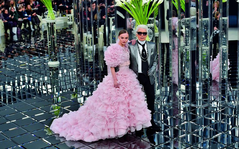 PARIS, FRANCE - JANUARY 24: Lily-Rose Depp and Karl Lagerfeld walk the runway during the Chanel Spring Summer 2017 show as part of Paris Fashion Week on January 24, 2017 in Paris, France. (Photo by Victor VIRGILE/Gamma-Rapho via Getty Images) PARIS, FRANCE - JANUARY 24: Lily-Rose Depp and Karl Lagerfeld walk the runway during the Chanel Spring Summer 2017 show as part of Paris Fashion Week on January 24, 2017 in Paris, France. (Photo by Victor VIRGILE/Gamma-Rapho via Getty Images)
