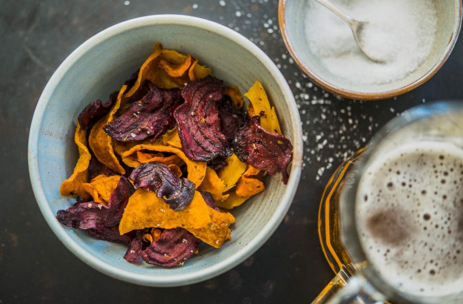 Chips di verdure al forno