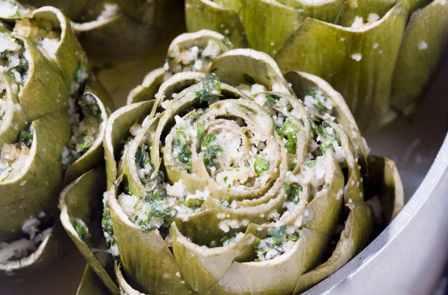 Carciofi ripieni, profumati alla menta