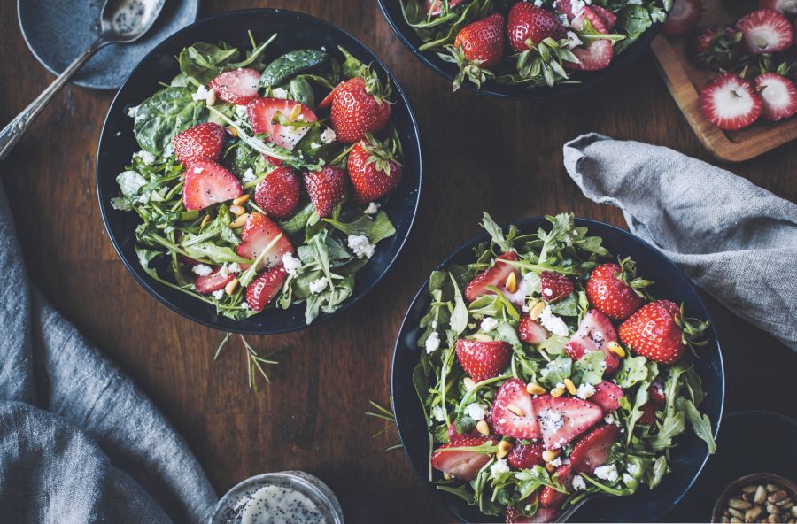 Insalata di fragole e spinaci