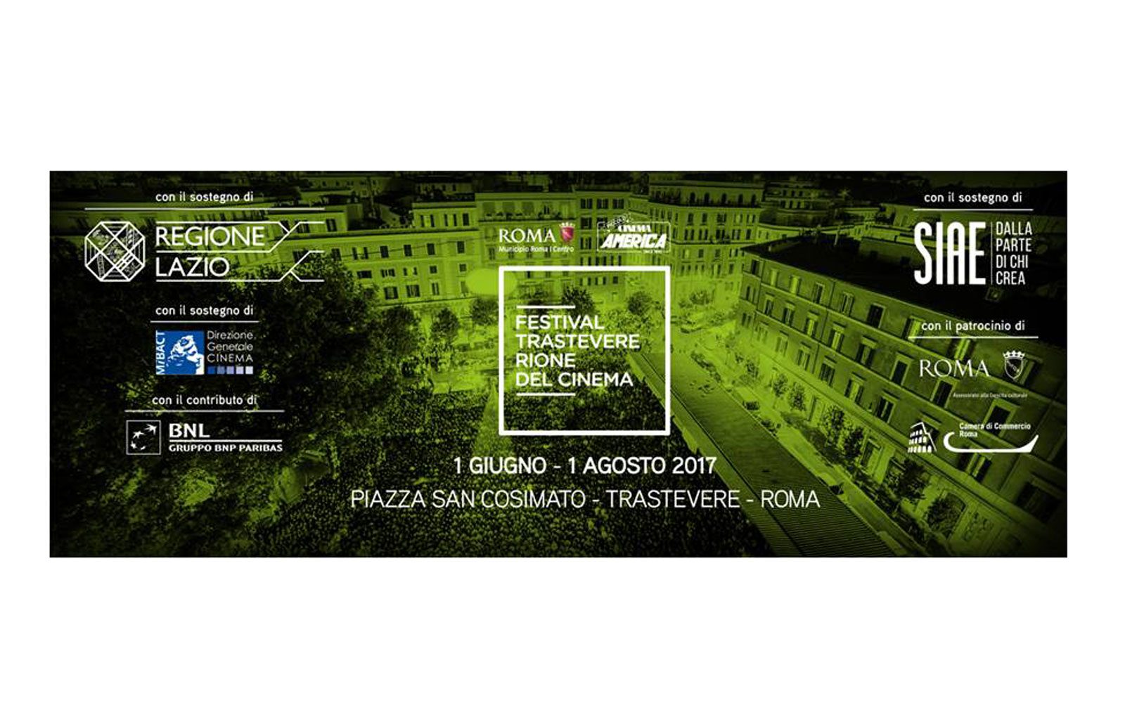 La locandina del Festival Trastevere Rione del Cinema