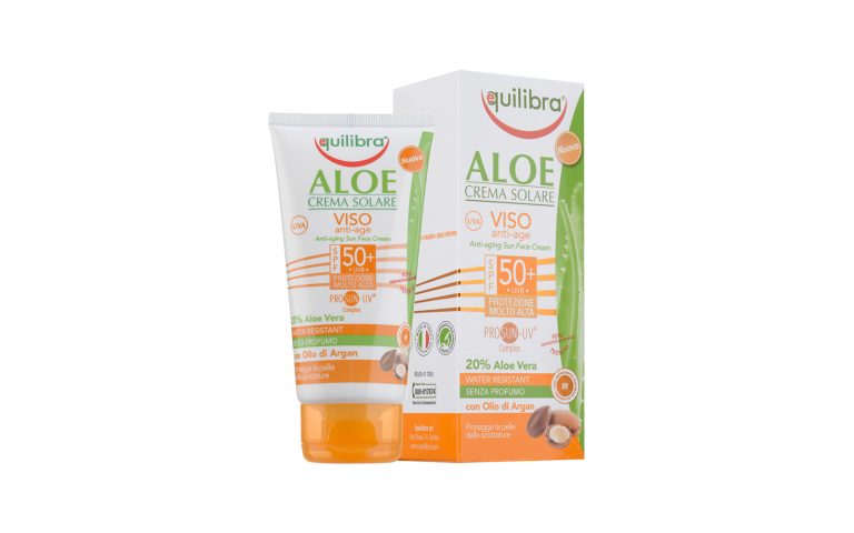 Crema Solare Viso Aloe di Equilibra