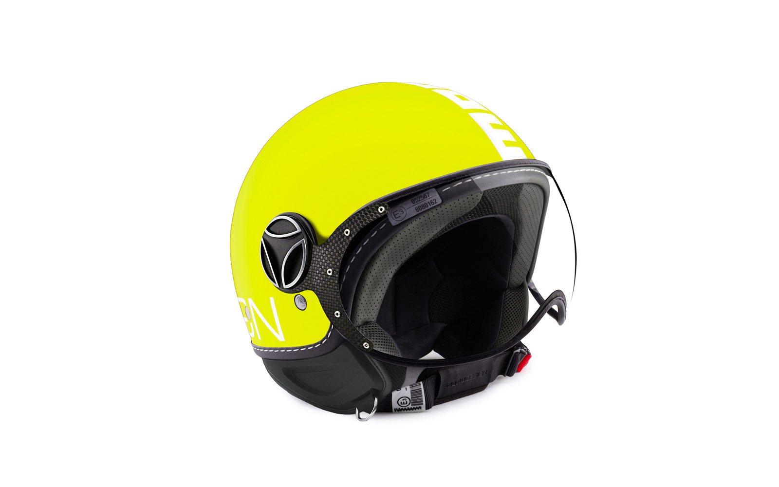 MOMODESIGN casco giallo lime, con visiera antigraffio 189 euro  www.momodesign.com