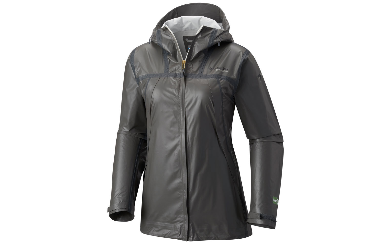 Columbia Outrdy Ex Eco Tech Shell, una giacca ecologica in tessuto riciclato, con membrana esterna waterproof e pigmenti vegetali ricavati dal bambù, euro 199,95