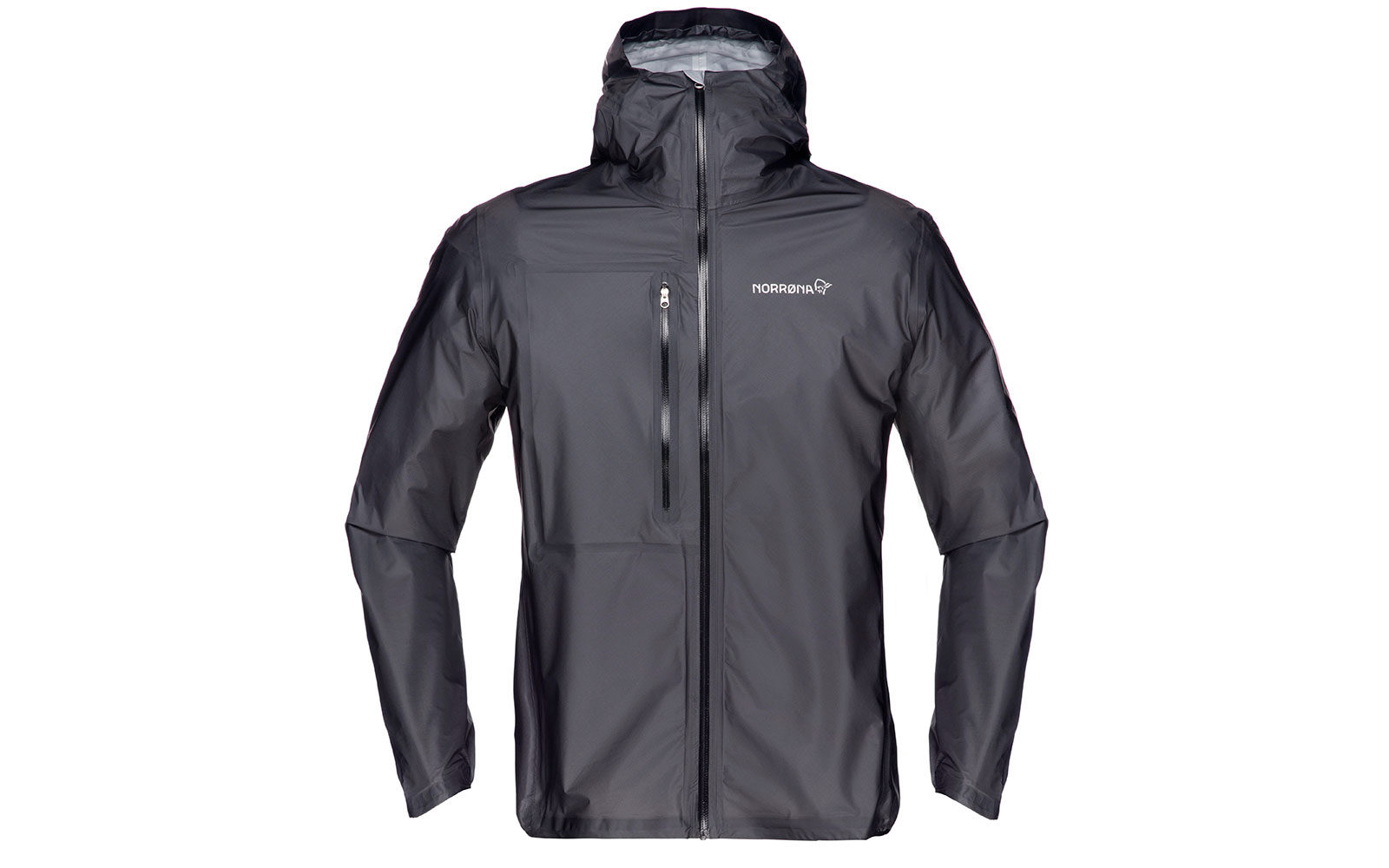 Norrona Bitihorn UltraLight Dri3 Jacket, modello unisex impermeabile in tessuto a 3 strati comprimibile, protettiva e traspirante, con polsini elastici, tasca sul petto e cappuccio funzionale, euro 329