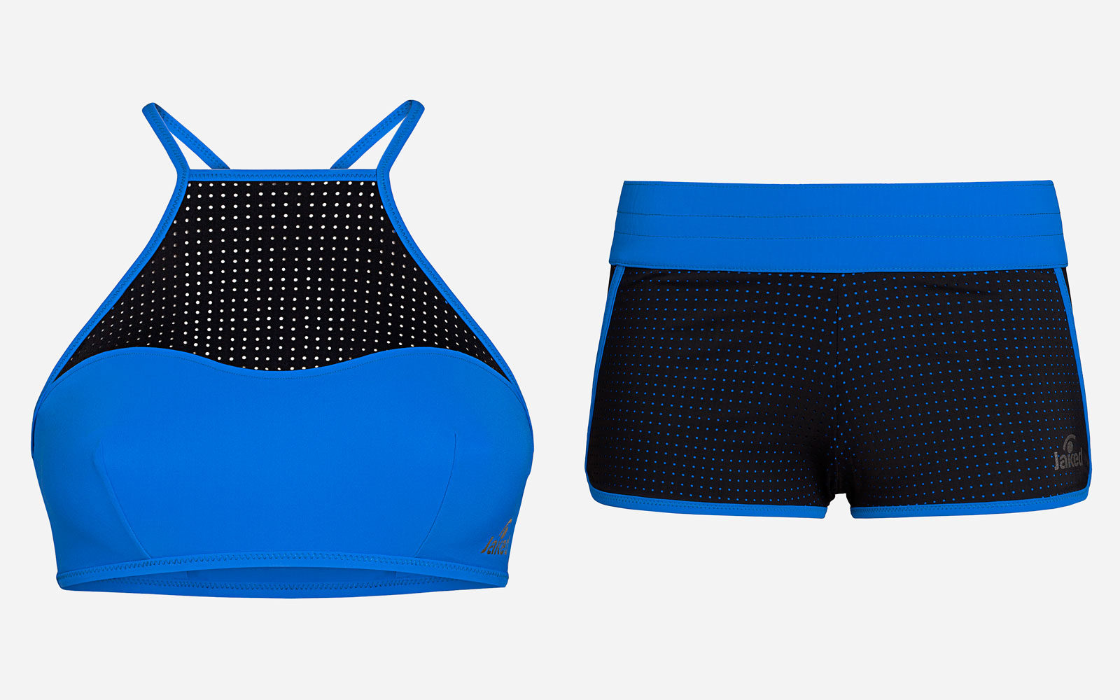 Jaked short + top, bikini sportivo in tessuto che allontana il sudore dal corpo, euro 39,90 + 34,90 rispettivamente