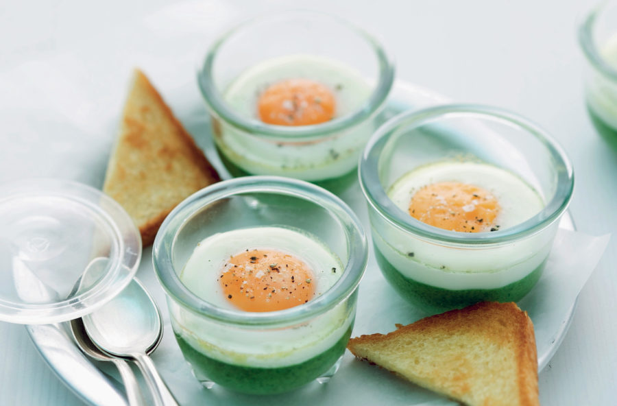 Crema di spinaci all’occhio di bue