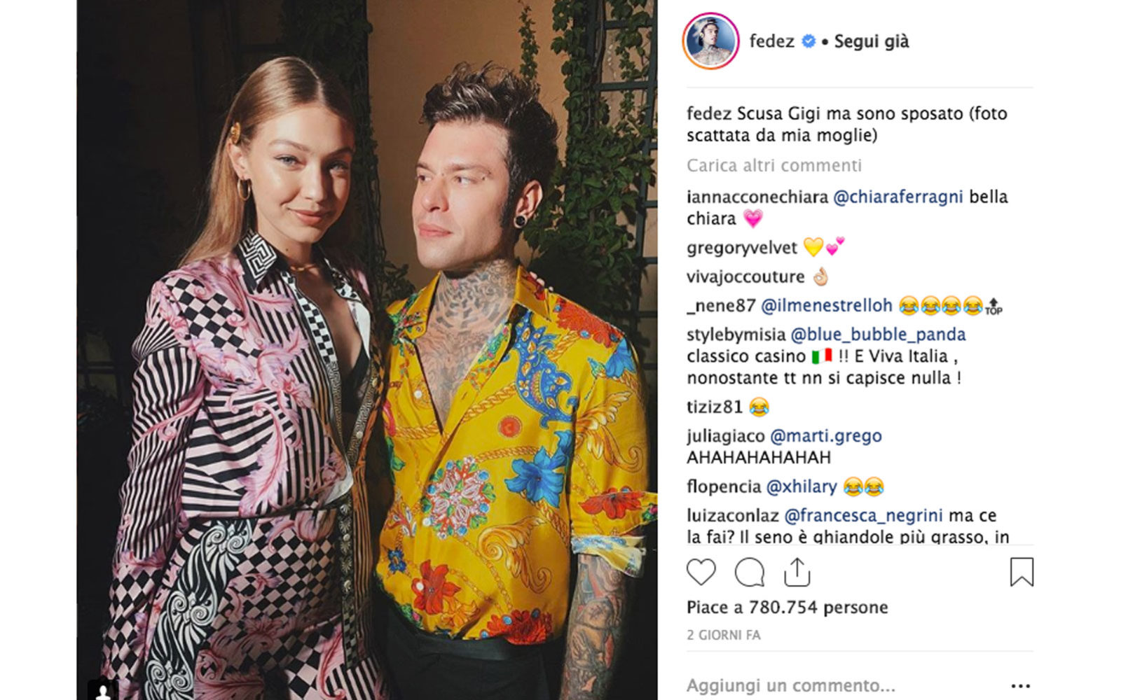 Fedez e Gigi Hadid