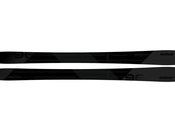 Elan Ripstick Black Edition, con uno strato in carbonio che migliora le prestazioni su neve battuta, sono ideali anche in neve fresca (euro 649)