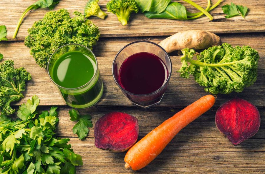 Occhi sani con le verdure arancioni