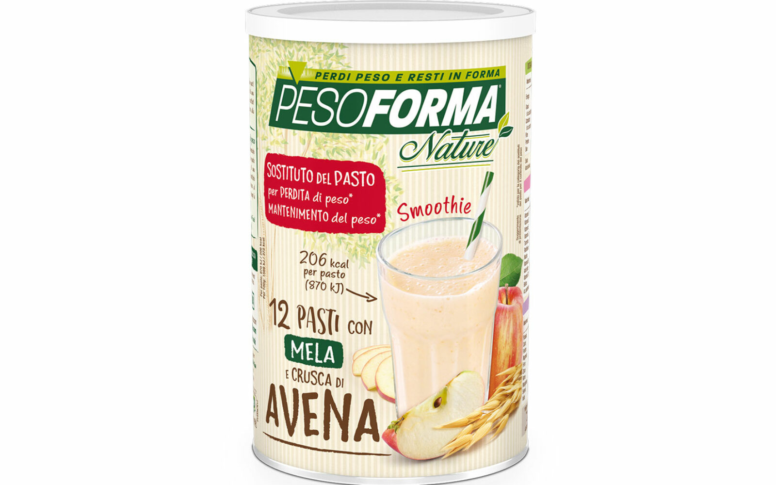 Pesoforma-Nature-Smoothie-con-mela-e-crusca-d’avena-