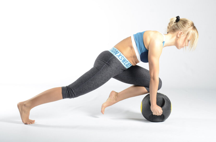 Training supertone con la hand med ball