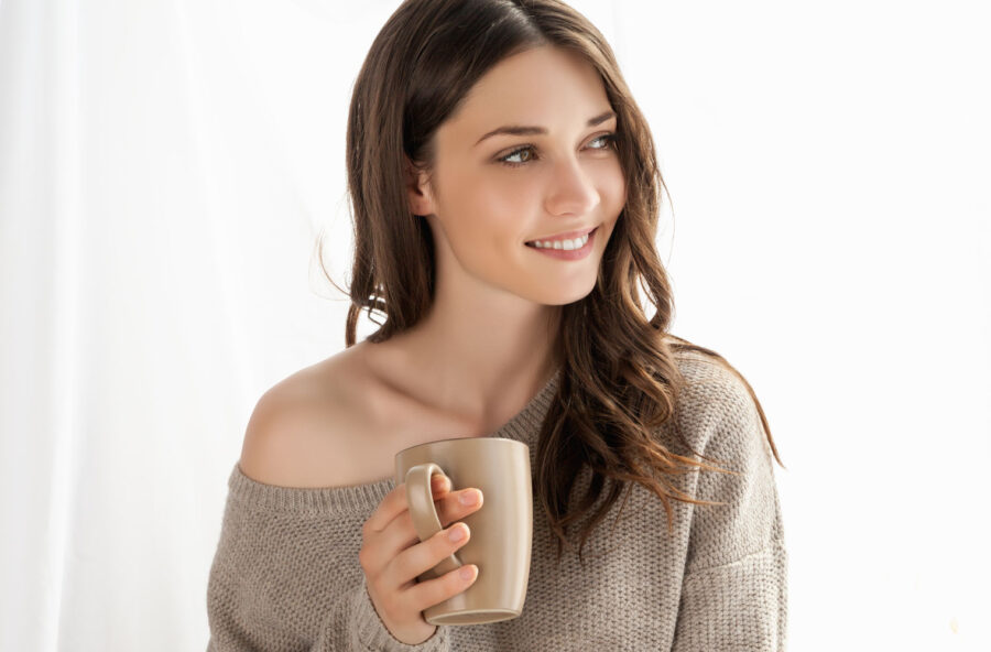 In forma con una tisana