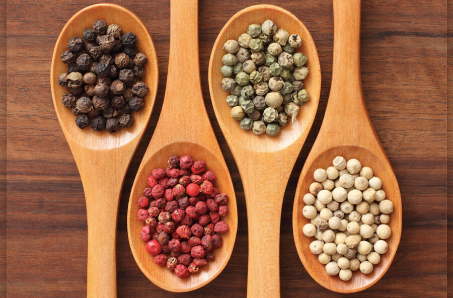 Spezie: tutti i colori del pepe