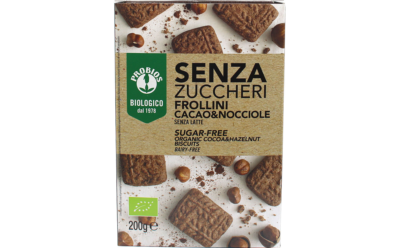 SENZA ZUCCHERI Frollini cacao&nocciole senza latte