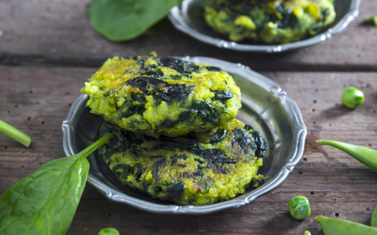 fritelle spinaci piselli