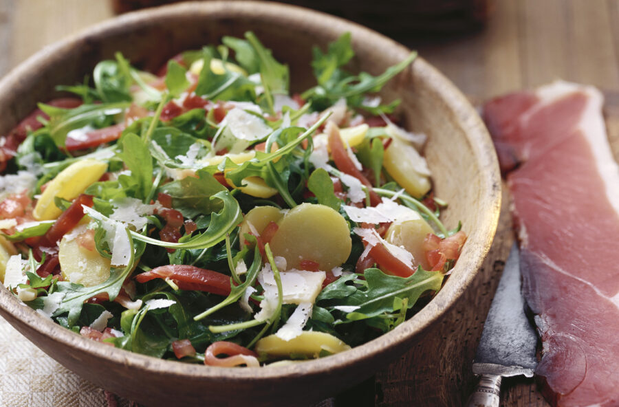 Insalata tirolese con bacon e patate