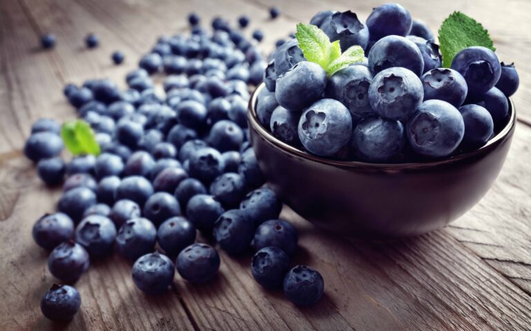 Blueberry antioxidant organic superfood in a bowl on a rustic table concept for healthy eating and nutrition Blueberry antioxidant organic superfood in a bowl on a rustic table concept for healthy eating and nutrition