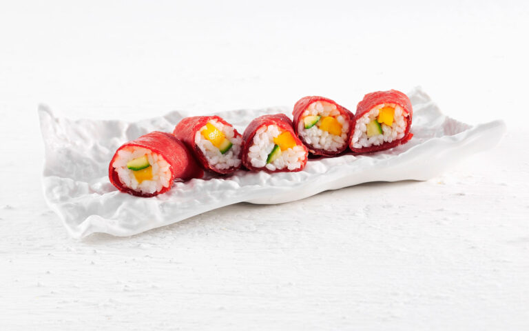 Sushi croccante bresaola e zucchine Sushi croccante bresaola e zucchine