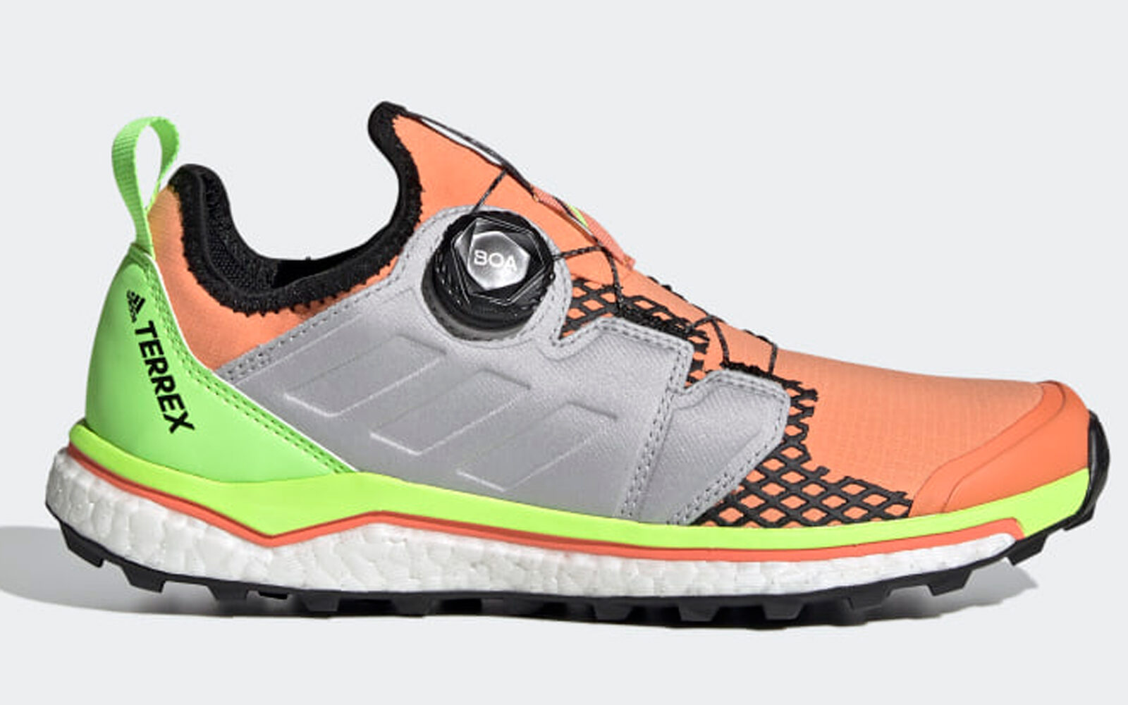 Adidas Terrex Agravic Boa, leggera, veloce e stabile, avvolgente e ammortizzante, con chiusura Boa a personalizzazione rapida, grande aderenza su tutti i sentieri. Euro 149,95