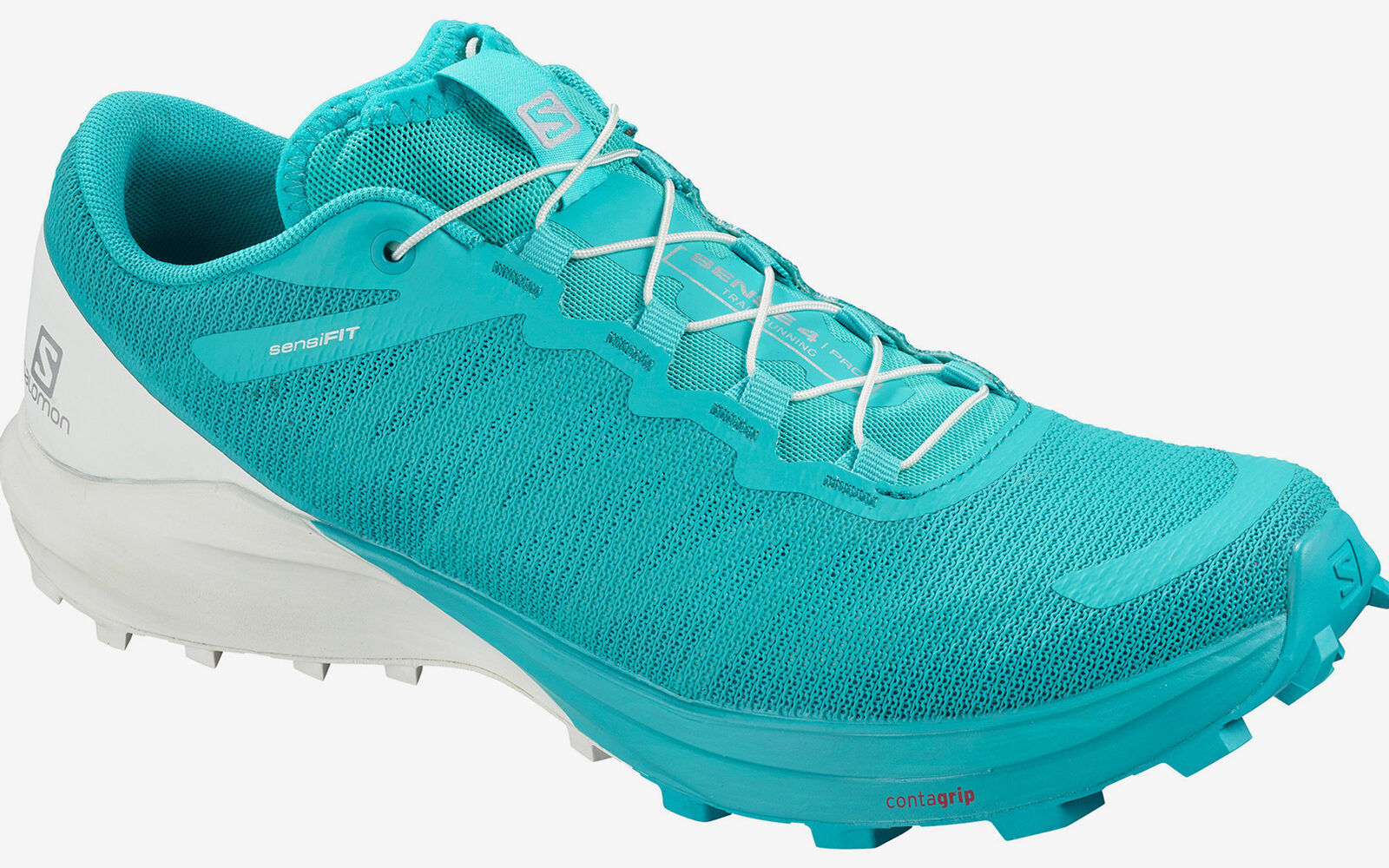 Salomon Sense 4 w Pro, tomaia idrofobica, tecnologia ammortizzante con riduzione delle vibrazioni, grip, trazione stabilità, pellicola Profeel che protegge i piedi da impatti con rocce e superfici appuntite. Euro 150