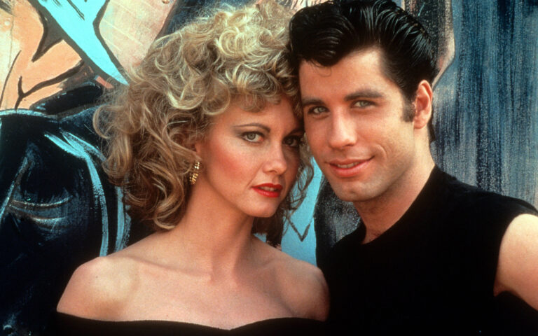 Olivia Newton John and John Travolta in a scene from the film 'Grease', 1978. (Photo by Paramount/Getty Images)