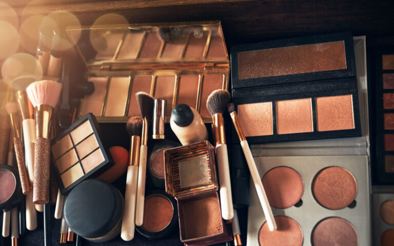 Shot of a collection of makeup Shot of a collection of makeup