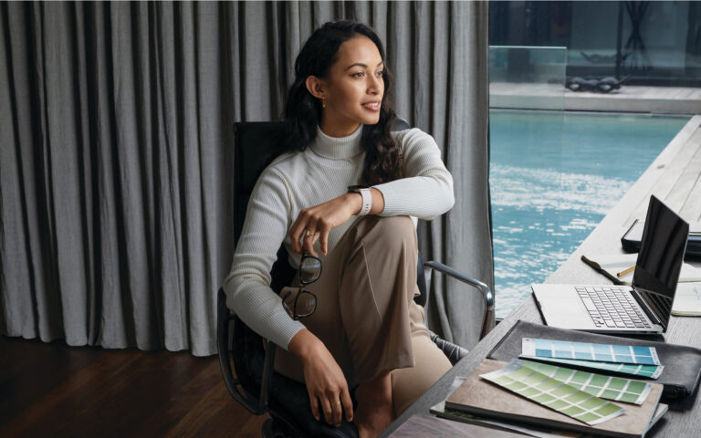 Lifestyle photo of Fitbit Sense. Lifestyle photo of Fitbit Sense.