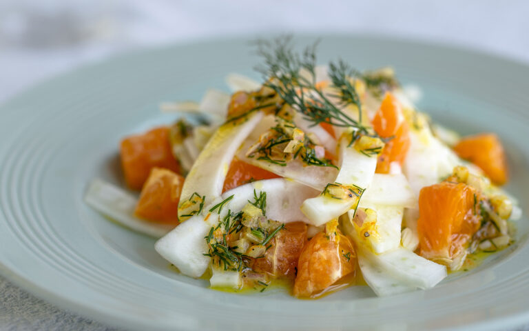 Insalata di finocchi, clementine e aneto
