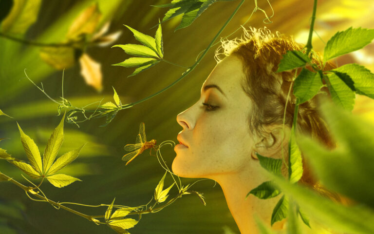 Beautiful women in nature