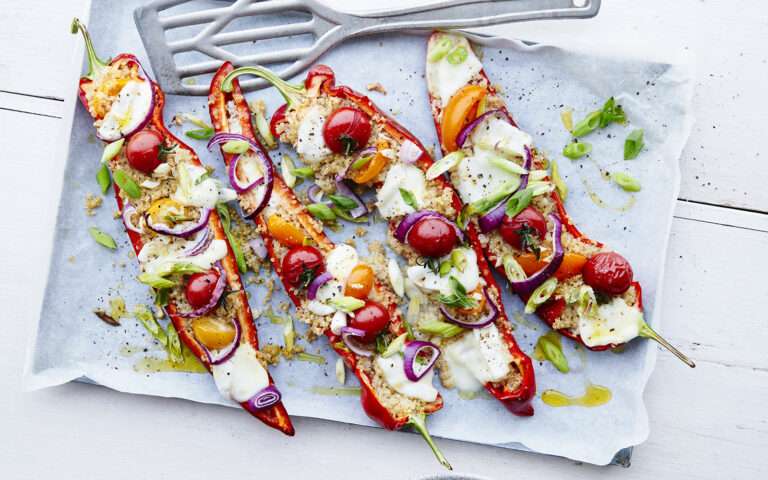 peperoni primaverili ripieni di bulgur