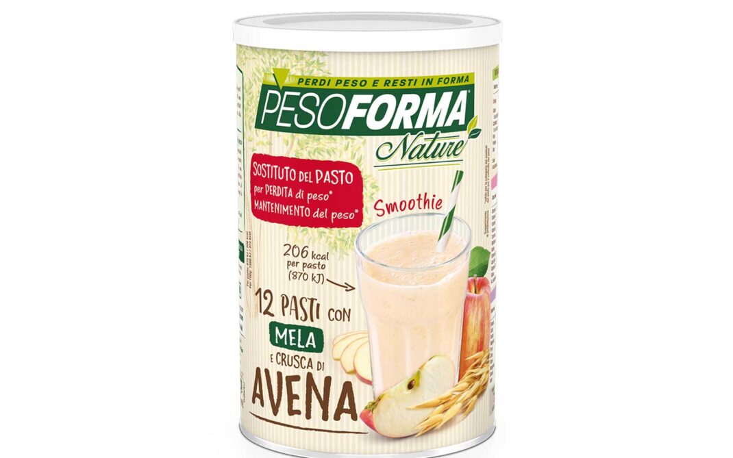 Pesoforma-Smoothie-con-mela-e-crusca-d’avena-