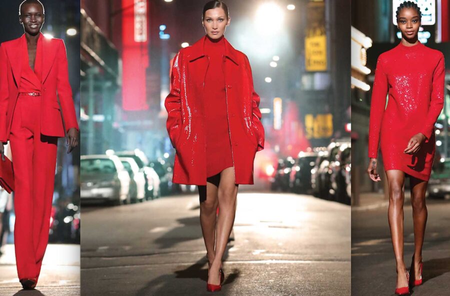 Moda autunno-inverno 21/22, the woman in red