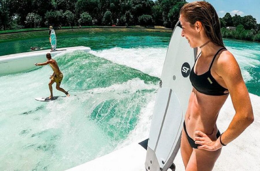 Il surf lontano dal mare