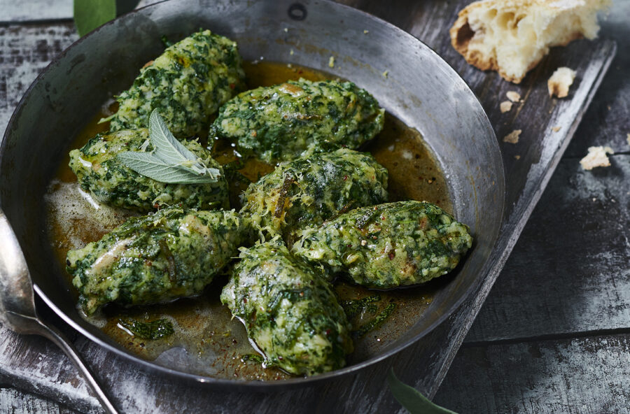 Gnocchi di spinaci alla tirolese