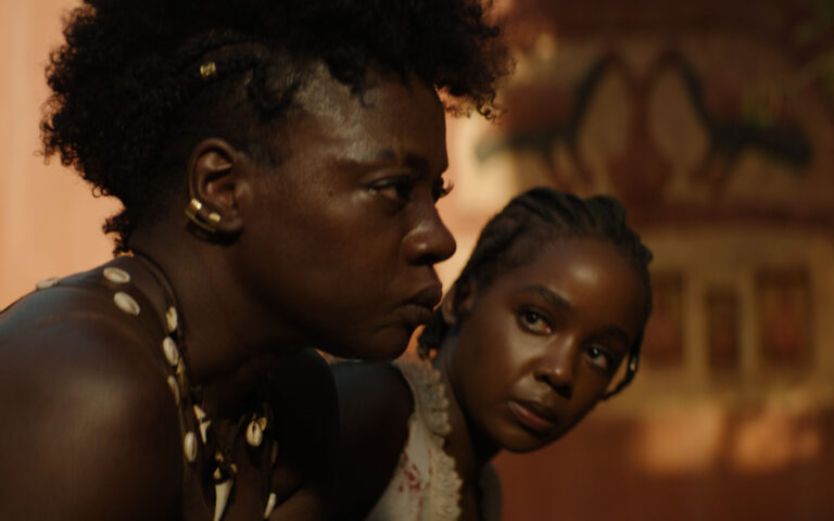 Viola Davis and Thuso Mbedu star in The Woman King.